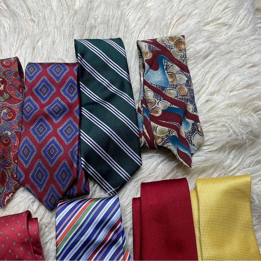 LUXURY Tie Lot of 12 Brioni, Canali, Valentino, Giorgio Armani, Christian Dior - Picture 4 of 11